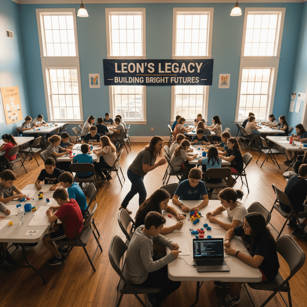 Weekly development program in action with multiple youth participants