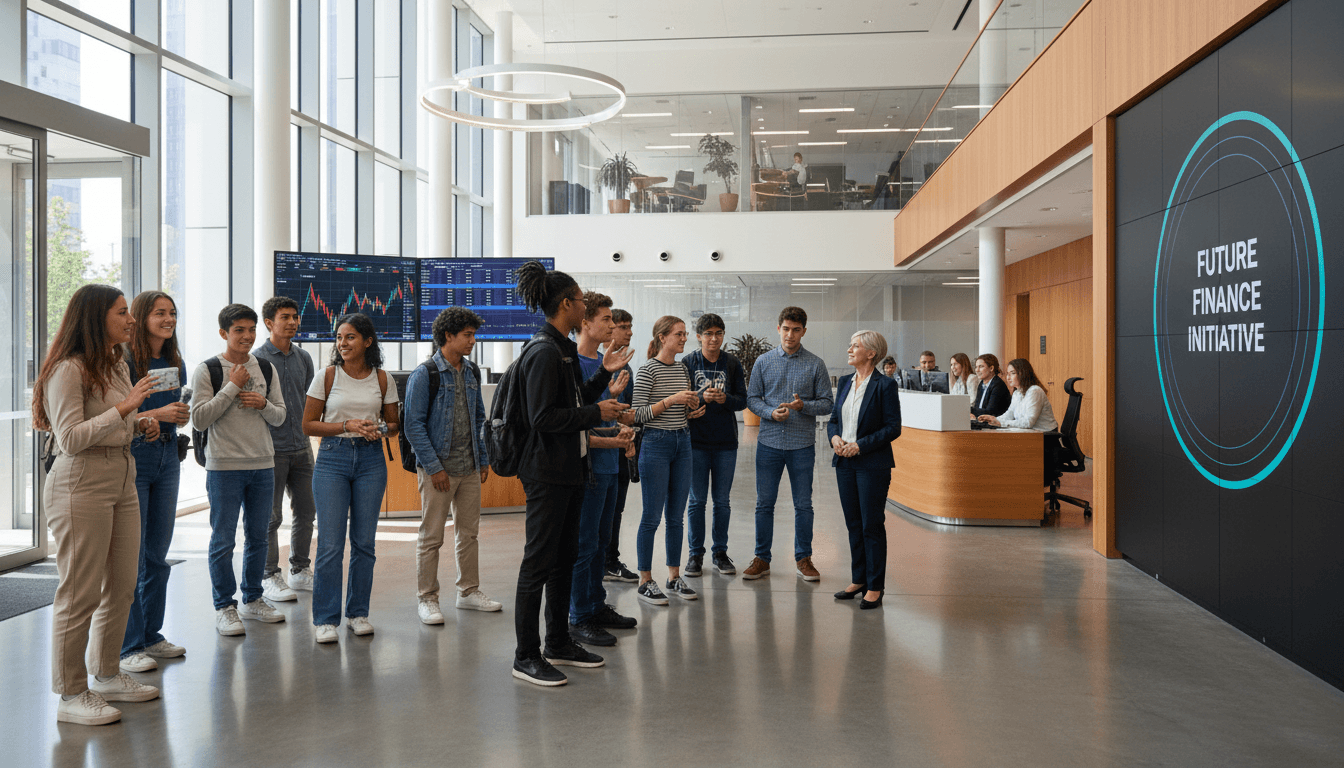 Youth on field trip exploring a professional workplace