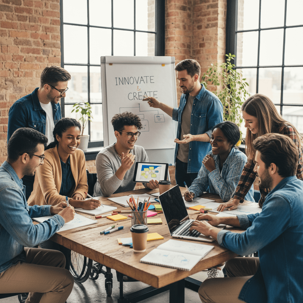 Youth engaging in interactive group discussion and skill-building activity