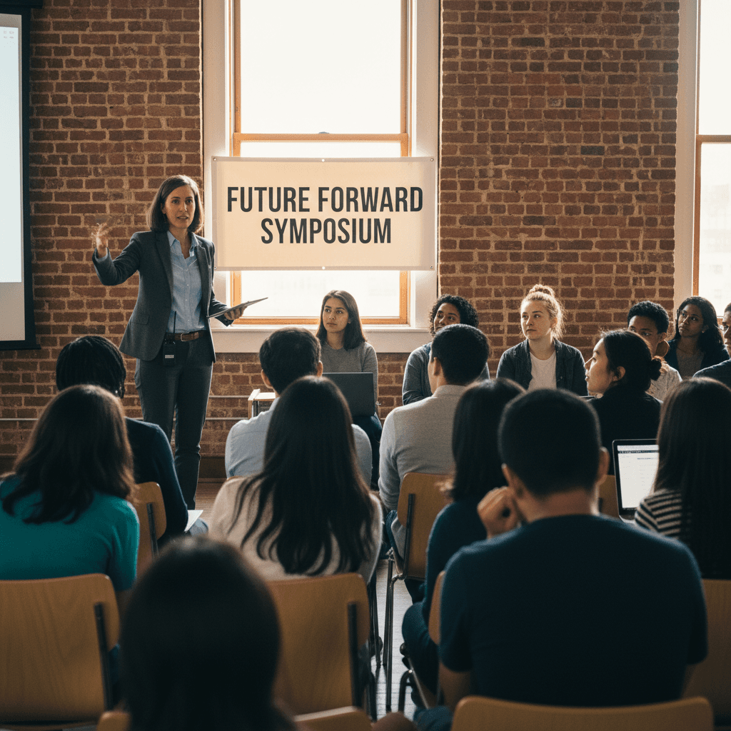 Professional guest speaker sharing career insights with youth